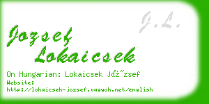 jozsef lokaicsek business card